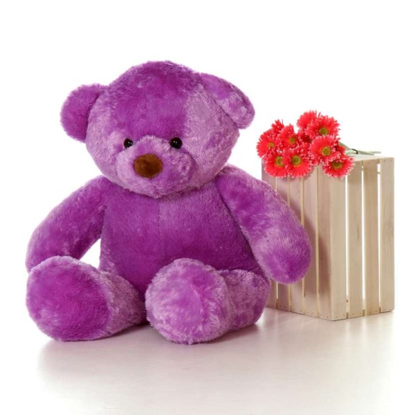 4 Feet Fat and Huge Purple Teddy Bear